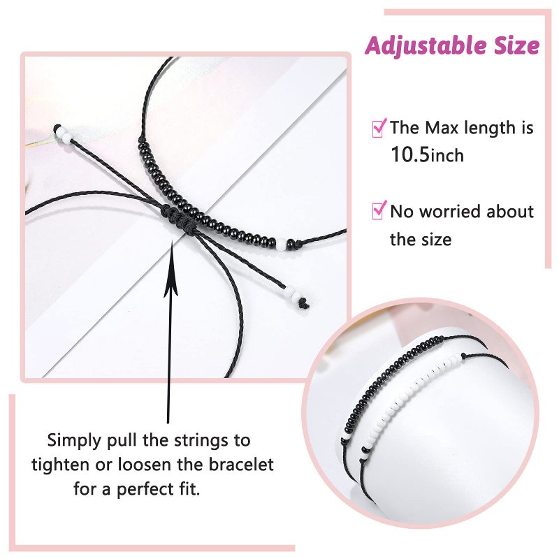 UNGENT THEM Valentines Day Gifts for Him Her Boyfriend Girlfriend Birthday Matching Couples Bracelets Pinky Promise Long Distance Relationship His Hers Christmas Cute I Love You Gifts Bf Gf Men - Image 4
